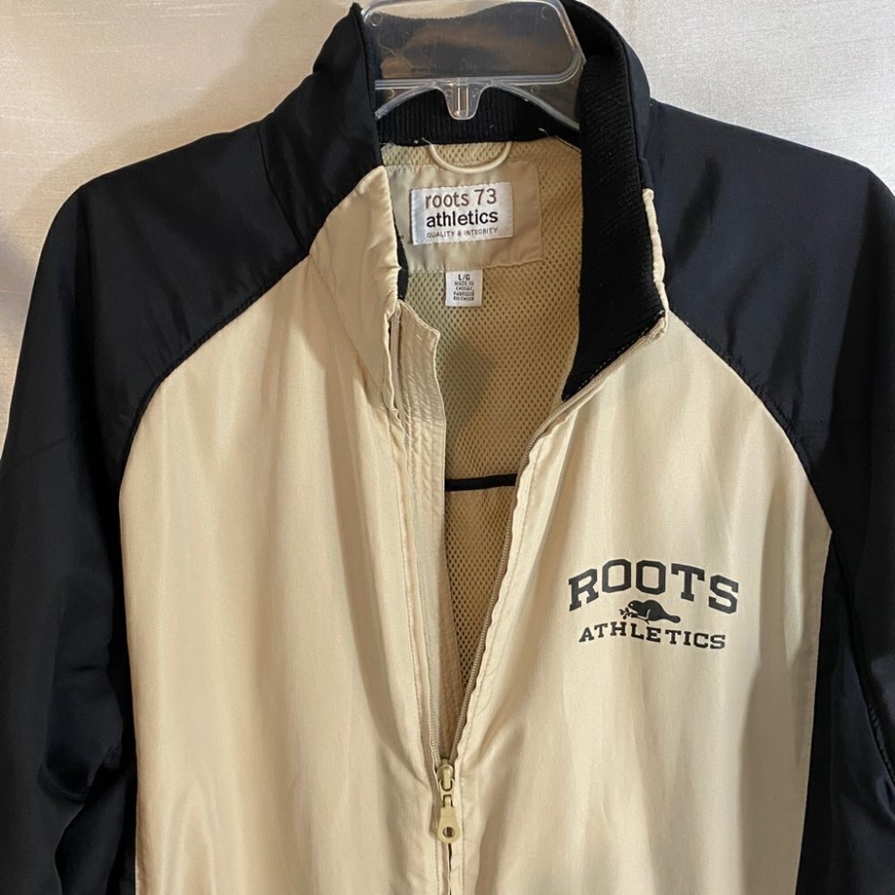 Roots Athletic 73 Beige Block Windbreaker Mens L - Picture 4 of 15